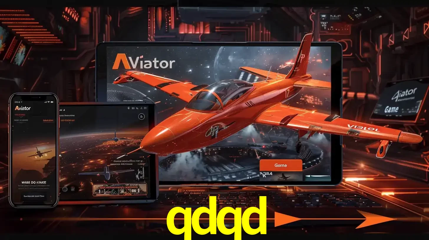 Apresentação tecnológica do jogo Aviator com um avião saindo da tela de um tablet, demonstrando a experiência imersiva em múltiplos dispositivos no qdqd.